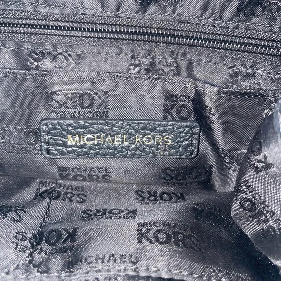 Michael Kors Black Pebbled Leather Backpack - Picture 13 of 14